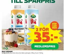 Coop Daglivs MILD YOGHURT erbjuda