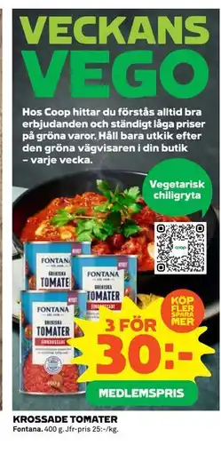 Coop Daglivs KROSSADE TOMATER erbjuda