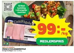Coop Daglivs FÄRSK KYCKLINGBRÖSTFILÉ erbjuda