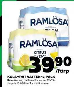 Coop Daglivs KOLSYRAT VATTEN 12-PACK erbjuda
