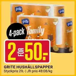 ÖoB GRITE HUSHÅLLSPAPPER erbjuda