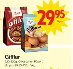 Matöppet Gifflar erbjuda