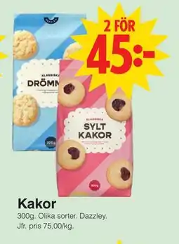 Matöppet Kakor erbjuda
