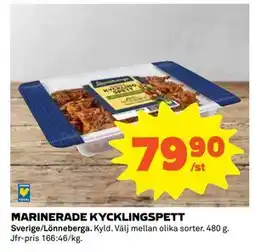 Coop Daglivs MARINERADE KYCKLINGSPETT erbjuda