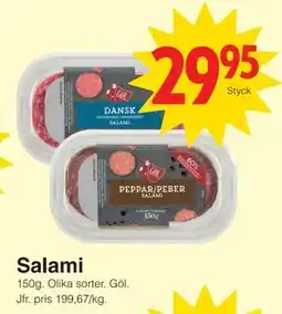 Matöppet Salami erbjuda