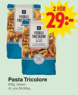 Matöppet Pasta Tricolore erbjuda