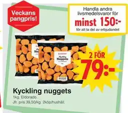 Matöppet Kyckling nuggets erbjuda