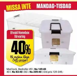 ÖoB Utvald Homebox förvaring erbjuda