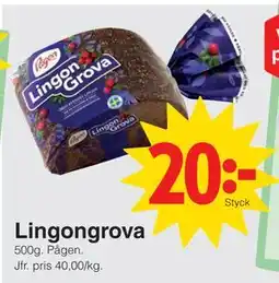 Matöppet Lingongrova erbjuda