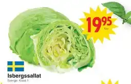 Matöppet Isbergssallat erbjuda