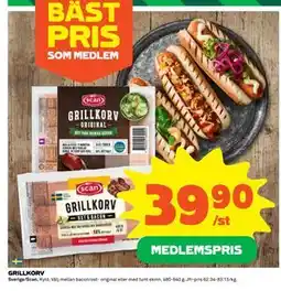 Coop Daglivs GRILLKORV erbjuda