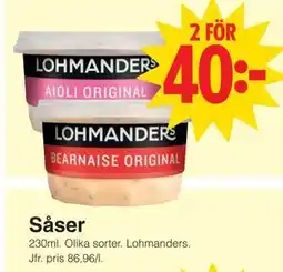 Matöppet Såser erbjuda