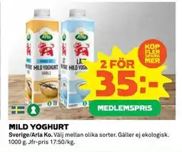 Stora Coop MILD YOGHURT erbjuda
