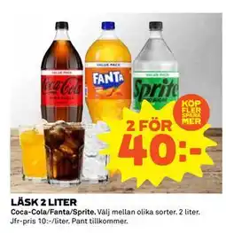 Stora Coop LÄSK 2 LITER erbjuda