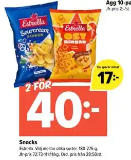 Coop Extra Snacks erbjuda