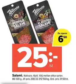 Coop Extra Salami erbjuda