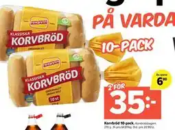 Coop Extra Korvbröd 10-pack erbjuda