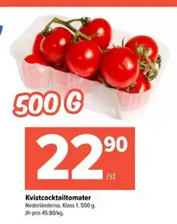 Coop Extra Kvistcocktailtomater erbjuda
