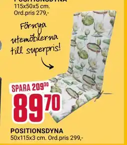 ÖoB POSITIONSDYNA, SEK 89.7 erbjuda