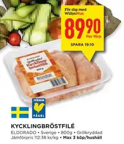 Willys Hemma KYCKLINGBRÖSTFILÉ, Medlemspris erbjuda