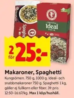 ICA Kvantum Makaroner, spaghetti erbjuda