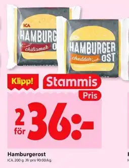 ICA Kvantum ICA Hamburgerost erbjuda