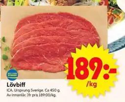ICA Supermarket ICA Lövbiff erbjuda