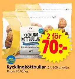 ICA Supermarket ICA Kycklingköttbullar erbjuda