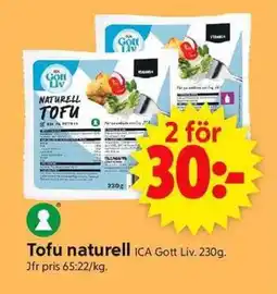 ICA Supermarket ICA Tofu naturell erbjuda