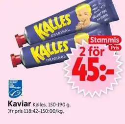 ICA Supermarket KALLES Kaviar erbjuda
