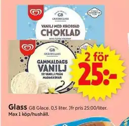 ICA Supermarket GB GLACE Glass erbjuda