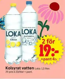 ICA Supermarket LOKA Kolsyrat vatten erbjuda