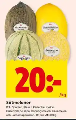 ICA Kvantum ICA Sötmeloner erbjuda