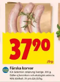 ICA Kvantum Färska korvar erbjuda