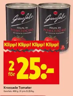 ICA Kvantum GAROFALO Krossade tomater erbjuda