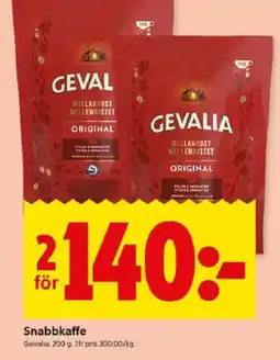 ICA Kvantum GEVALIA Snabbkaffe erbjuda