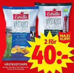 ICA Maxi ESTRELLA Västkustchips erbjuda