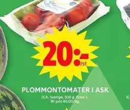 ICA Maxi ICA Plommontomater i ask erbjuda