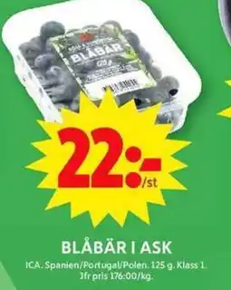 ICA Maxi ICA Blåbär i ask erbjuda