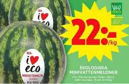ICA Maxi ICA Ekologiska minivattenmeloner erbjuda