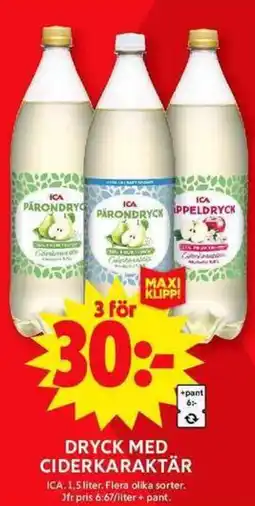 ICA Maxi ICA Dryck med ciderkaraktär erbjuda