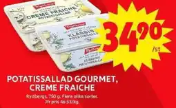 ICA Maxi RYDBERGS Potatissallad gourmet, creme fraiche erbjuda