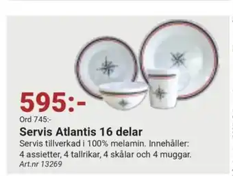 Erlandsons Brygga Servis Atlantis 16 delar erbjuda