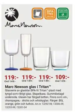 Erlandsons Brygga Marc Newson glas i Tritan™ erbjuda