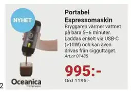 Erlandsons Brygga Portabel Espressomaskin erbjuda