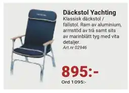 Erlandsons Brygga Däckstol Yachting erbjuda