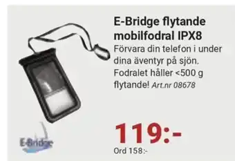 Erlandsons Brygga E-Bridge flytande mobilfodral IPX8 erbjuda