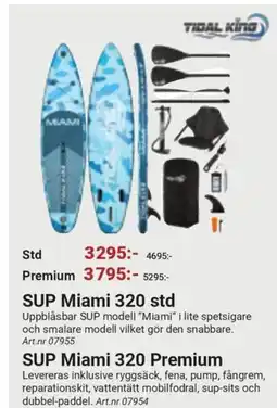 Erlandsons Brygga SUP Miami 320 std erbjuda