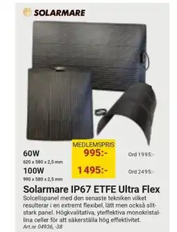 Erlandsons Brygga SOLARM Solarmare IP67 ETFE Ultra Flex S erbjuda