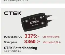 Erlandsons Brygga CTEK Batteriladdning erbjuda